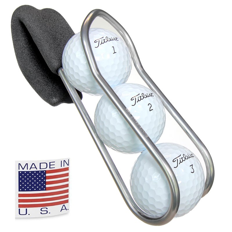 SnakeBelly Golf Ball Holder with Quick-Draw Release (3-Ball, Aluminum, 1) - Image 1